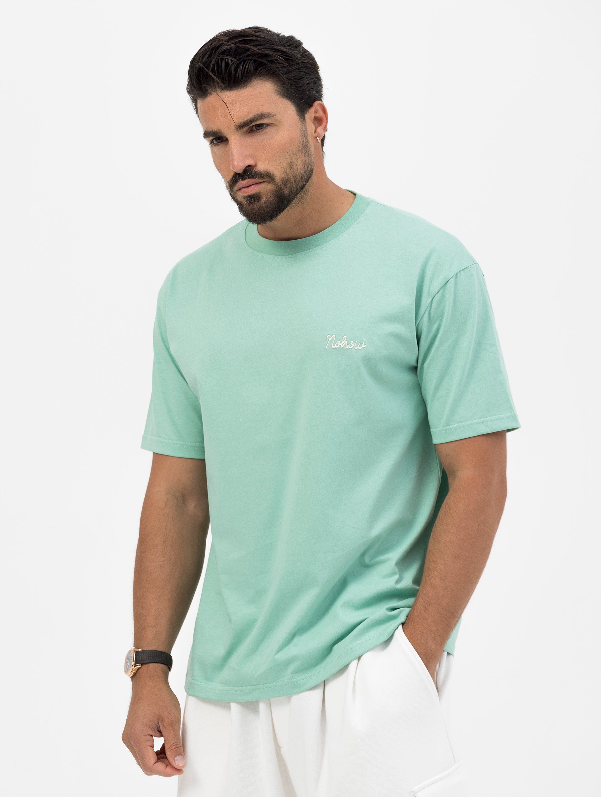 T-shirt di seta da uomo girocollo tinta unita sottile seta ghiaccio manica corta camicia da T-shirt di seta da uomo girocollo tinta unita sottile seta ghiaccio manica corta camicia da