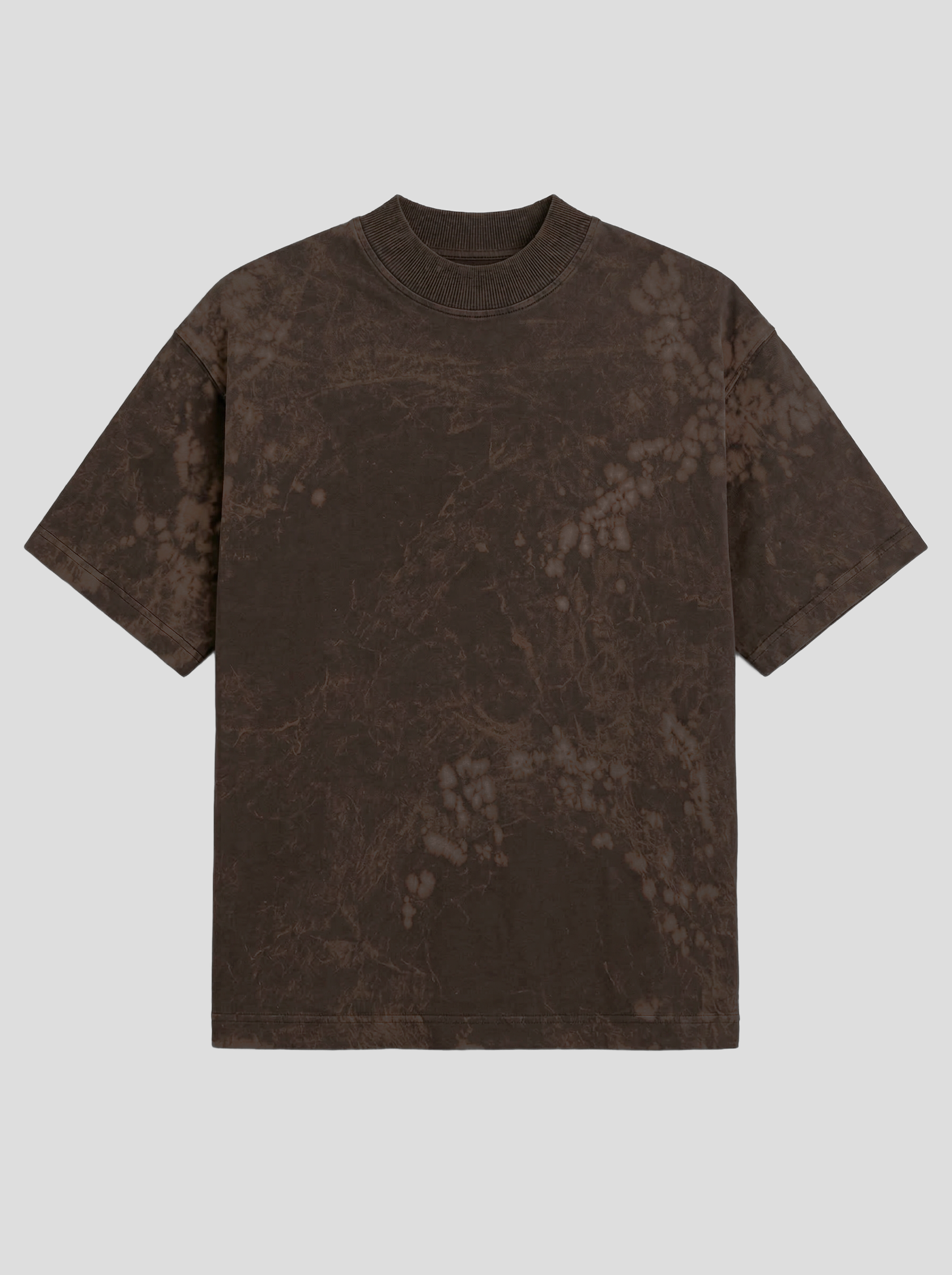 ACID-WASH T-SHIRT IN BROWN
