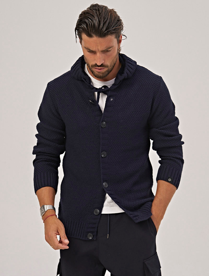 CANON CARDIGAN IN BLUE NAVY