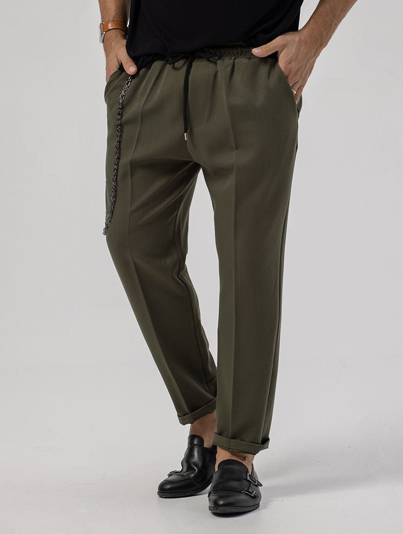 BRADY CASUAL PANTS IN ARMY GREEN