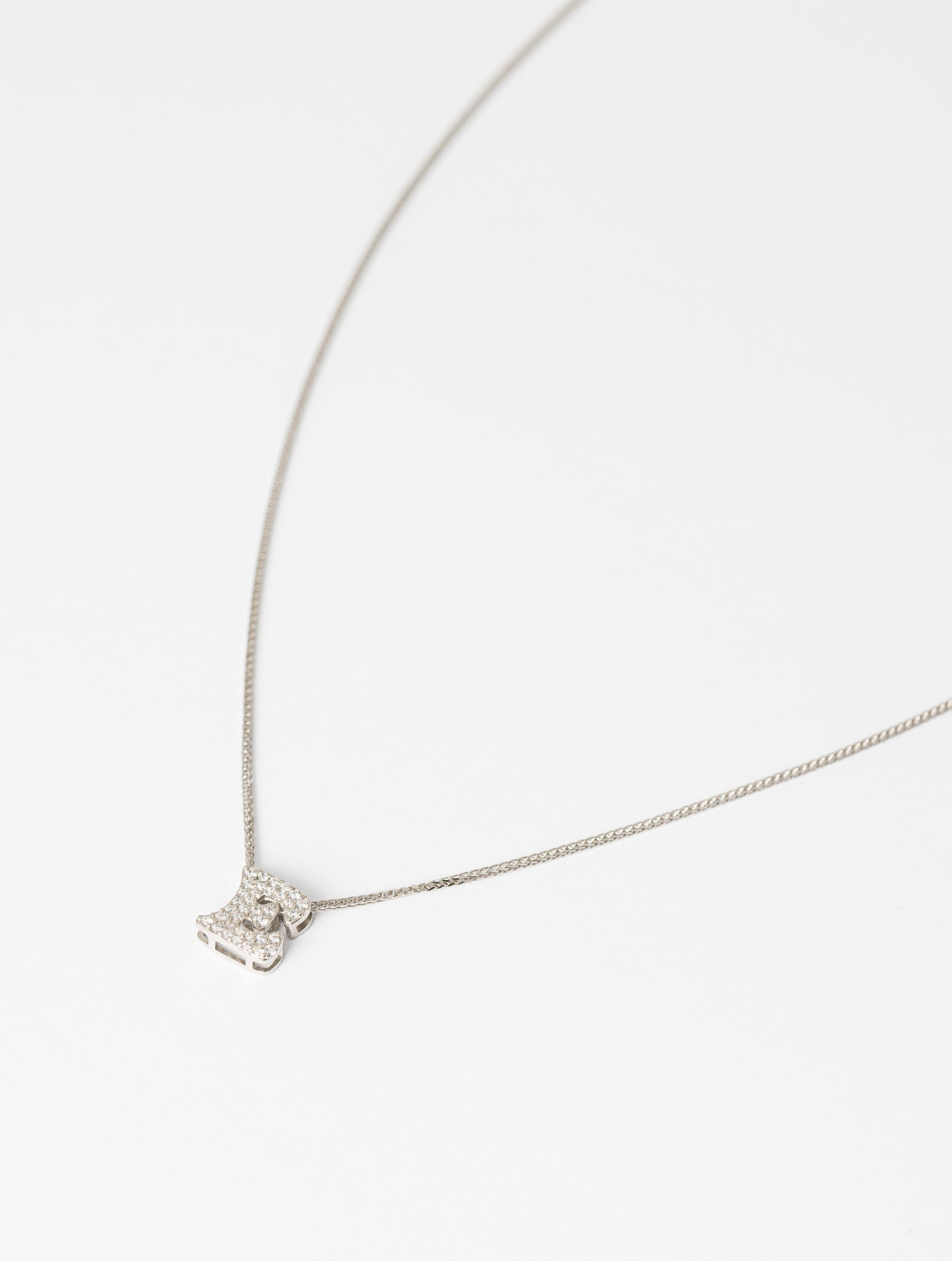 EMILY NECKLACE IN SILVER WITH LETTER