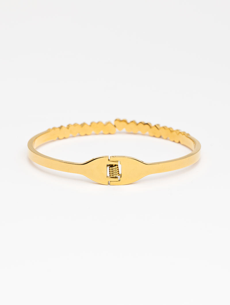 LEILA BRACELET IN GOLD WITH WHITE HEART