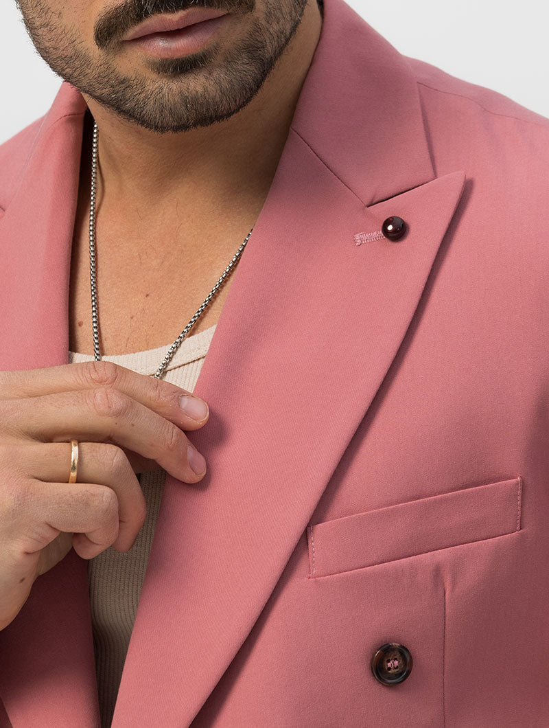 MASON DOUBLE BREASTED SUIT IN ROSE