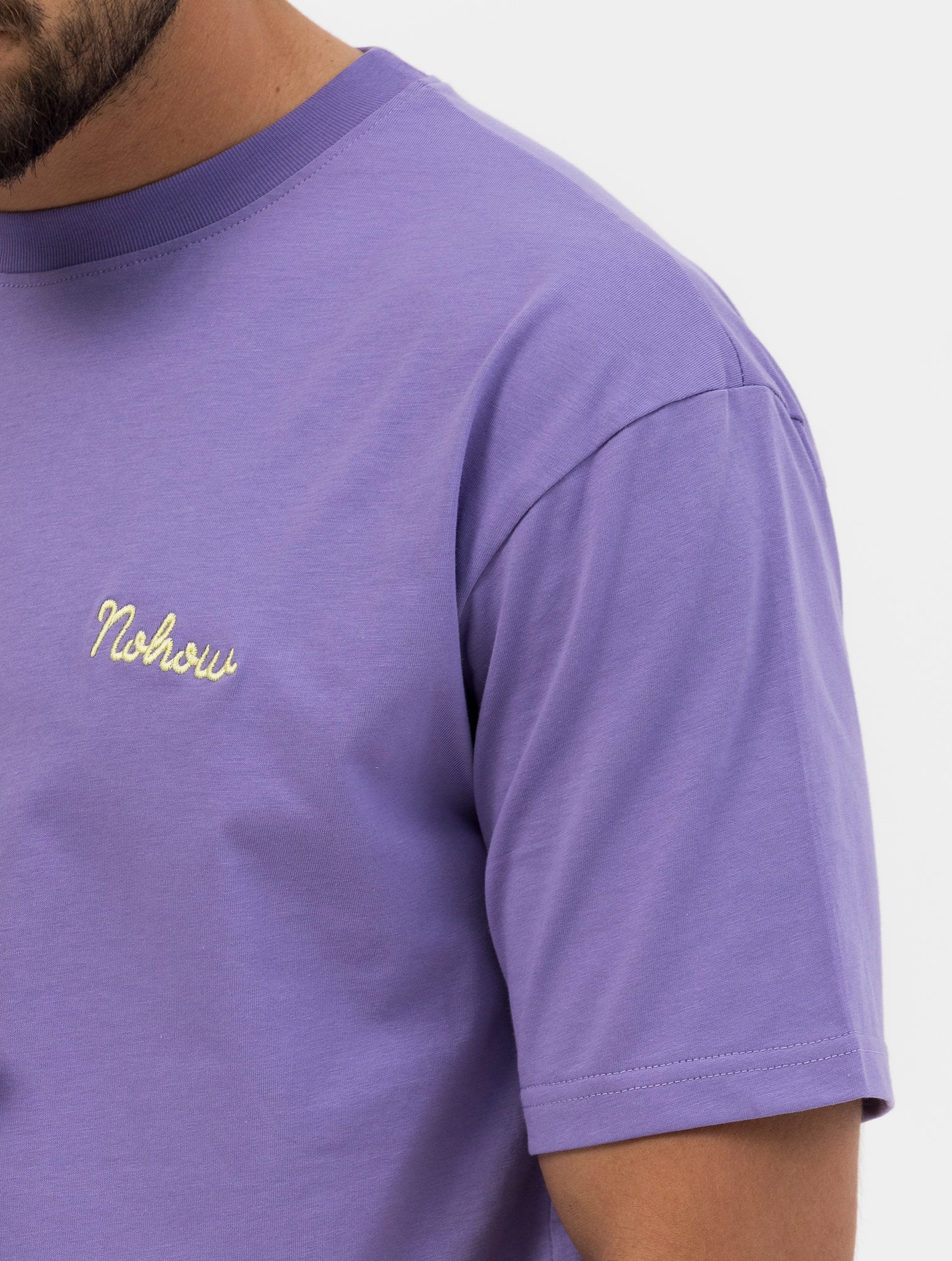 NOHOW LOGO OVERSIZED T-SHIRT IN LILAC