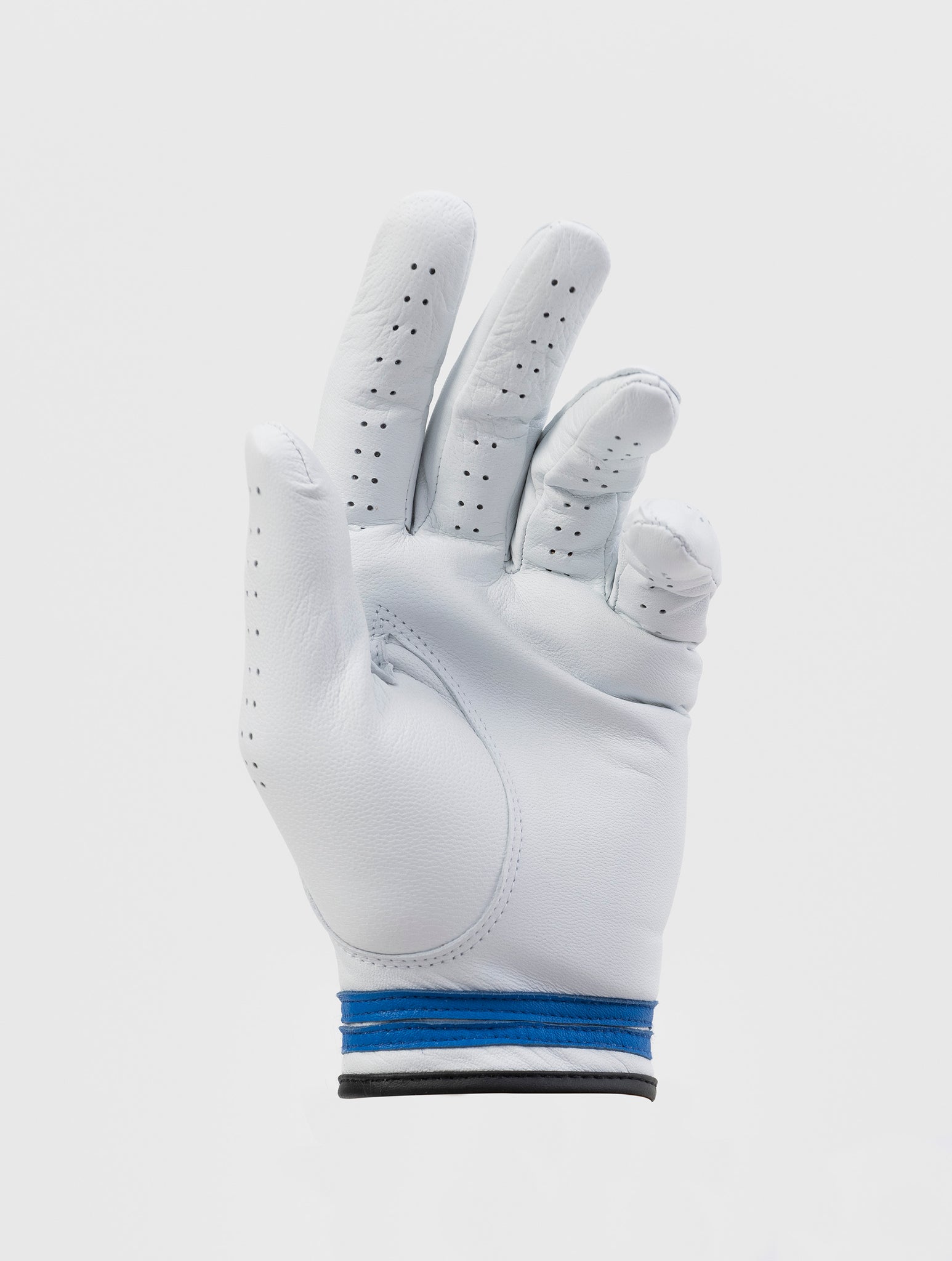 NOHOW GOLF LEFT GLOVE IN WHITE AND BLUE