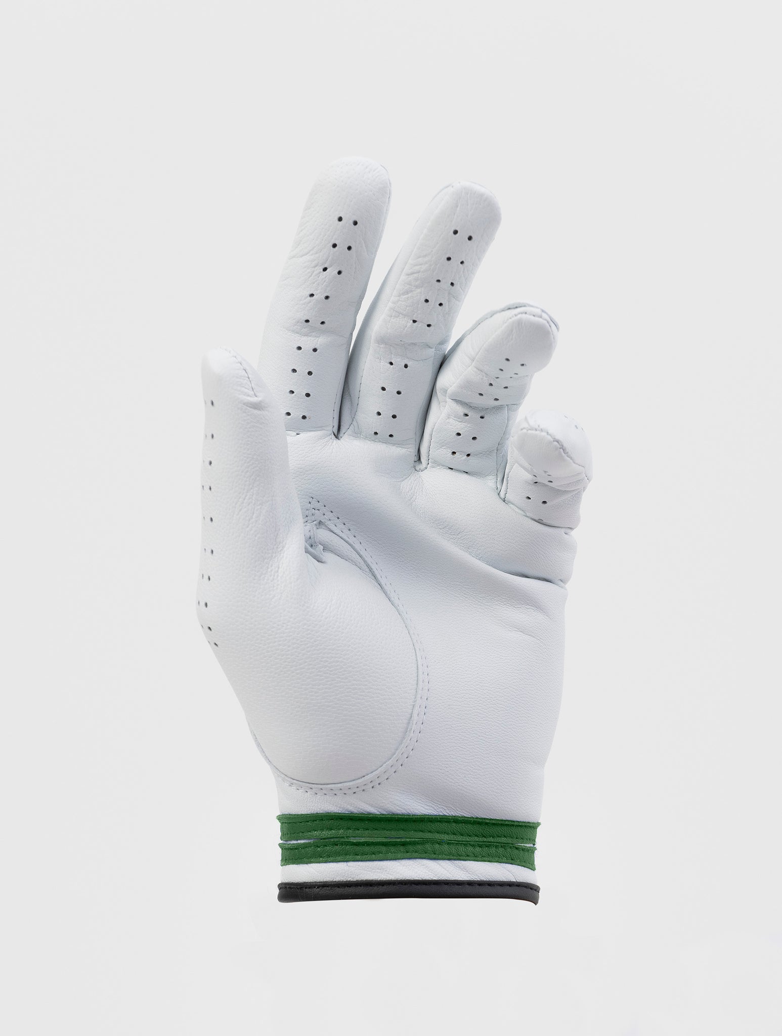 NOHOW GOLF LEFT GLOVE IN WHITE AND GREEN