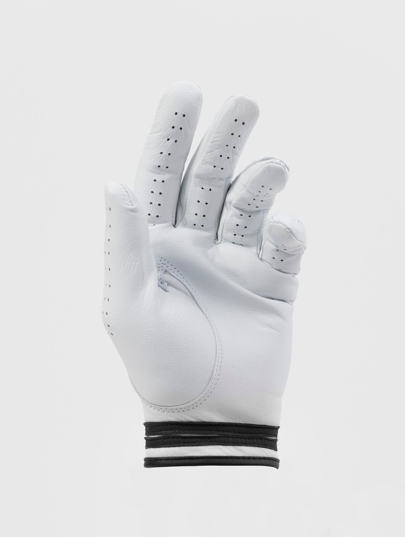 NOHOW GOLF LEFT GLOVE IN WHITE AND BLACK