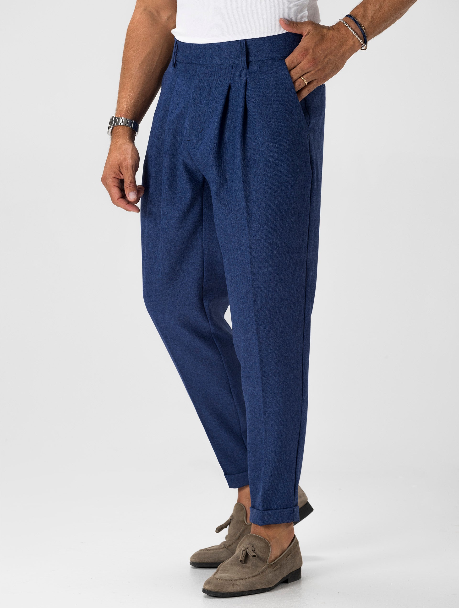 Formal pants in royal blue