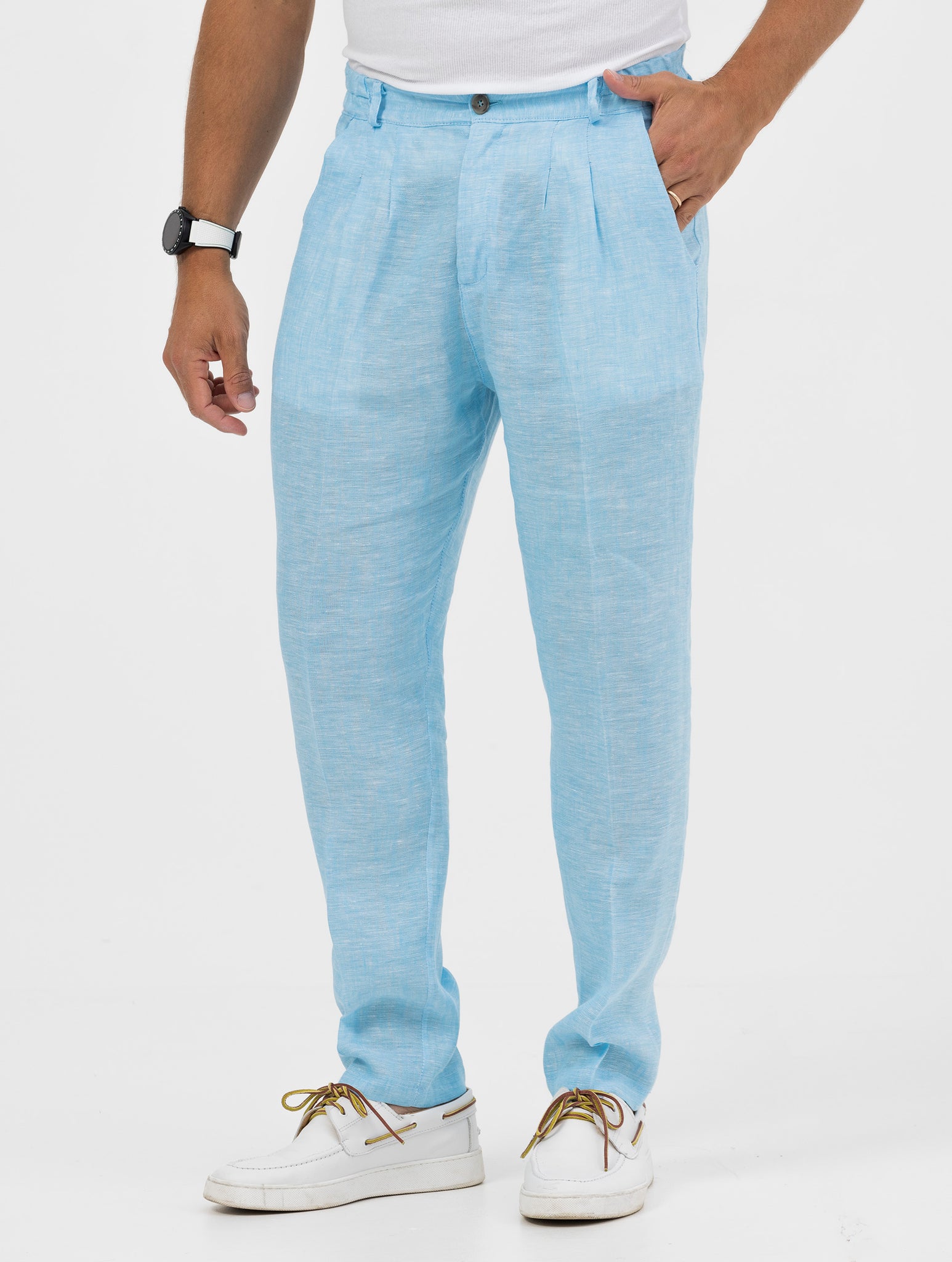 FEDRO CASUAL PANTS IN TURQUOISE