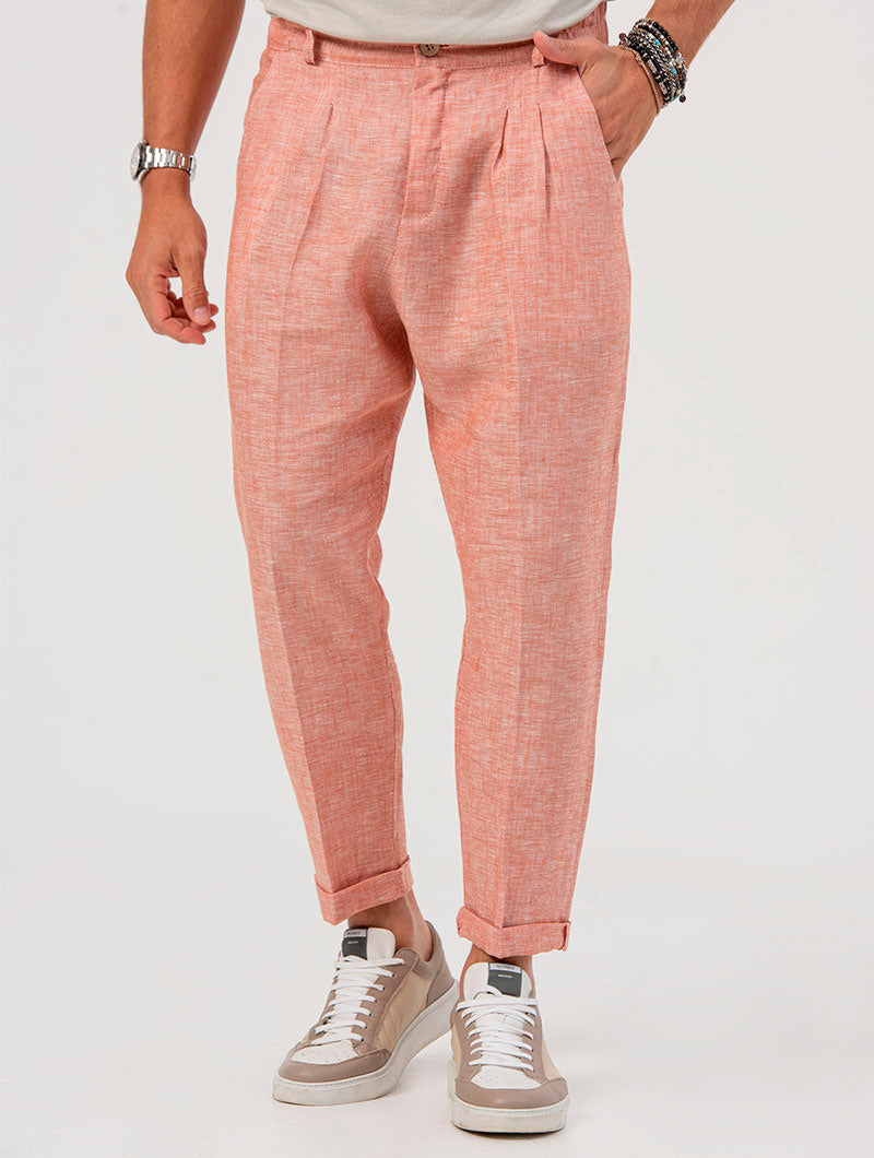 FEDRO CASUAL PANTS IN CORAL