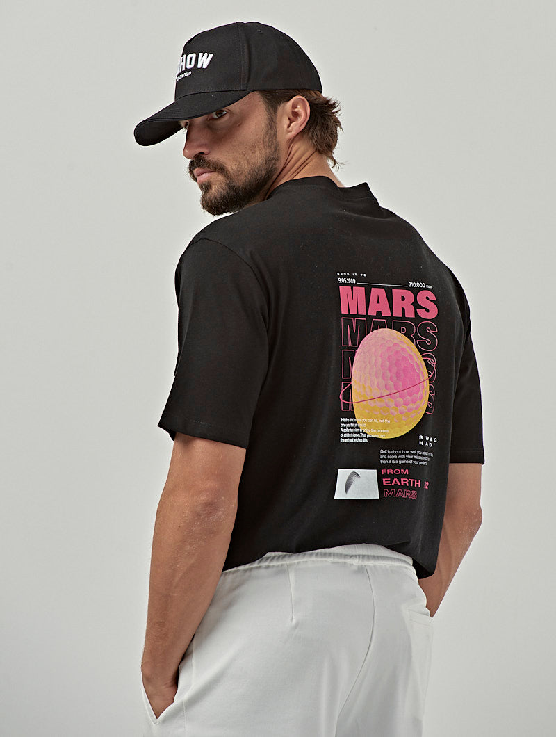 MARS HENLEY T-SHIRT IN BLACK