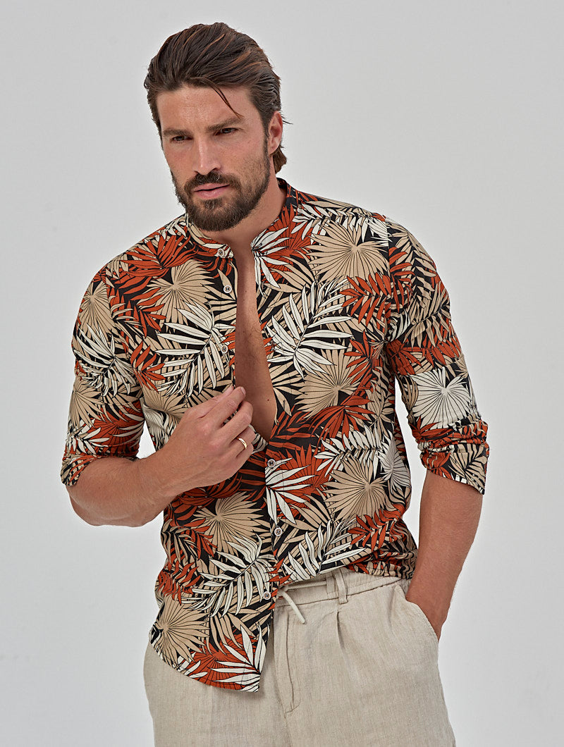 RIVER PRINTED SHIRT WITH PALM