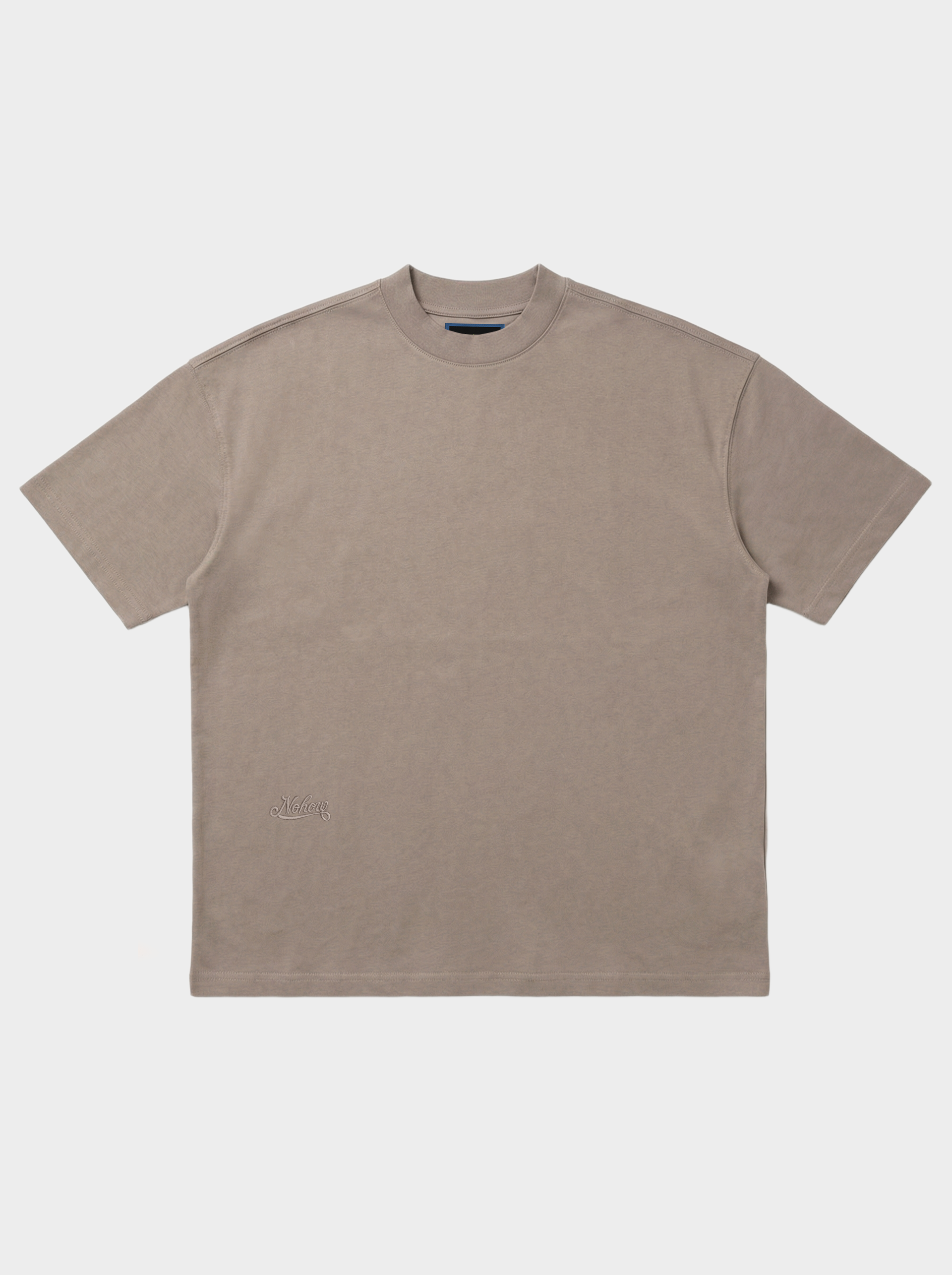 300 GRAMS JERSEY T-SHIRT IN MUD - Premium Cotton, Made in Italy | Nohow