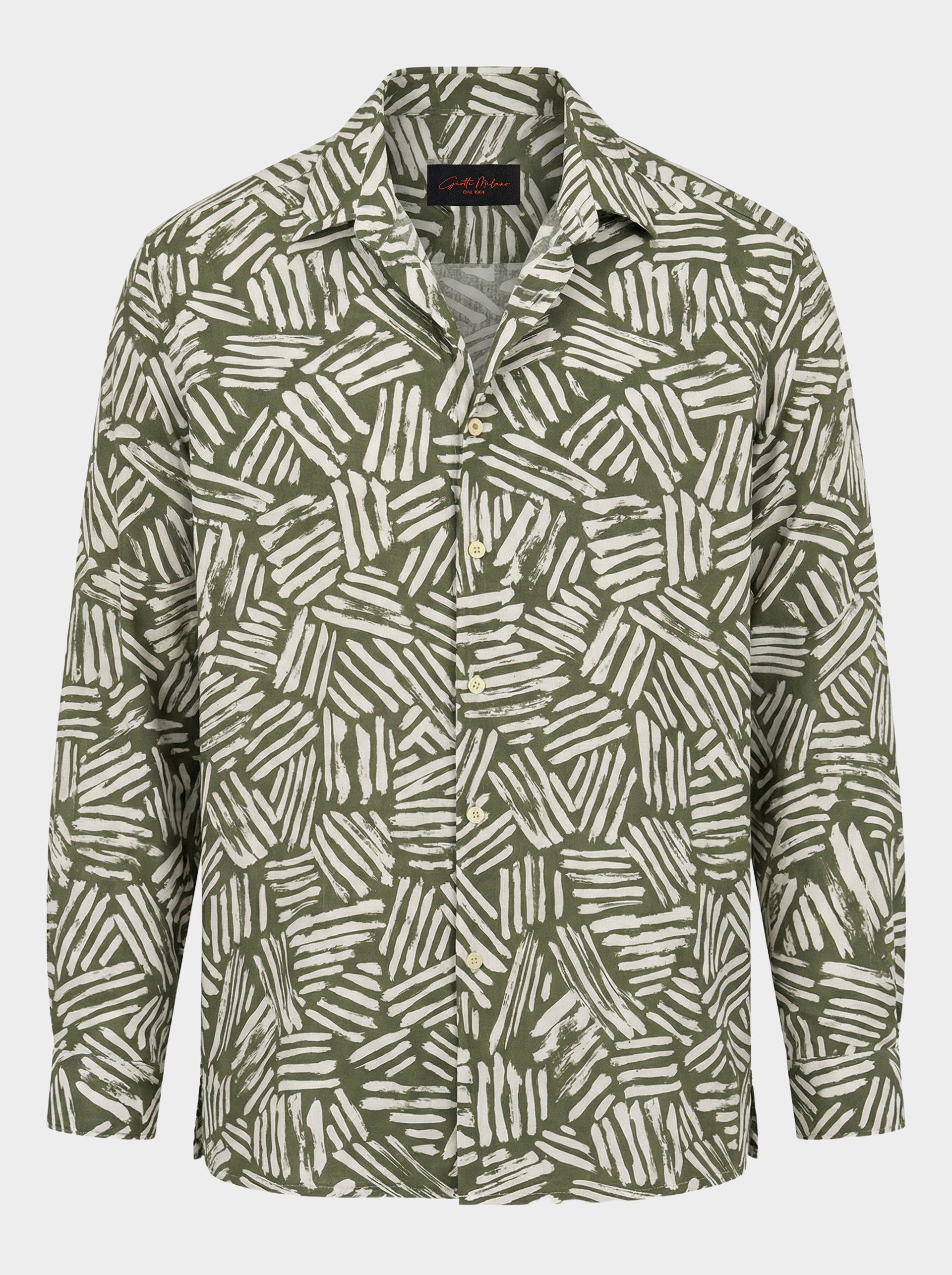 Oversize printed shirt in green