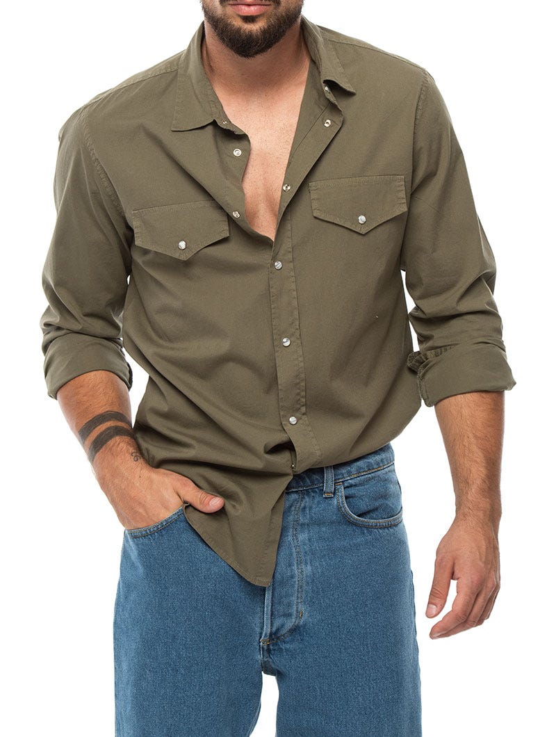 Pocket shirt in army green Pocket shirt in army green