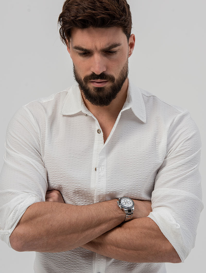 ATLAS CASUAL SHIRT IN WHITE