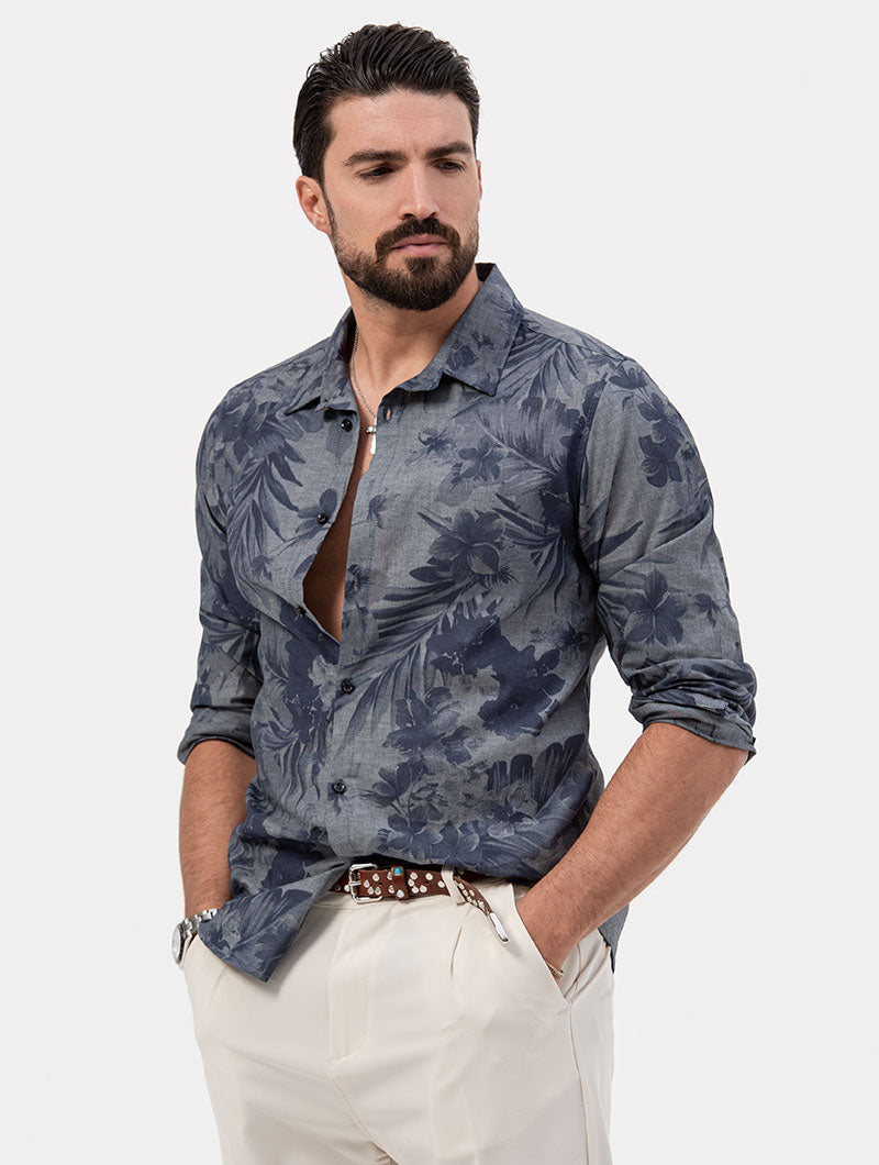 LILO PRINTED SHIRT IN BLUE