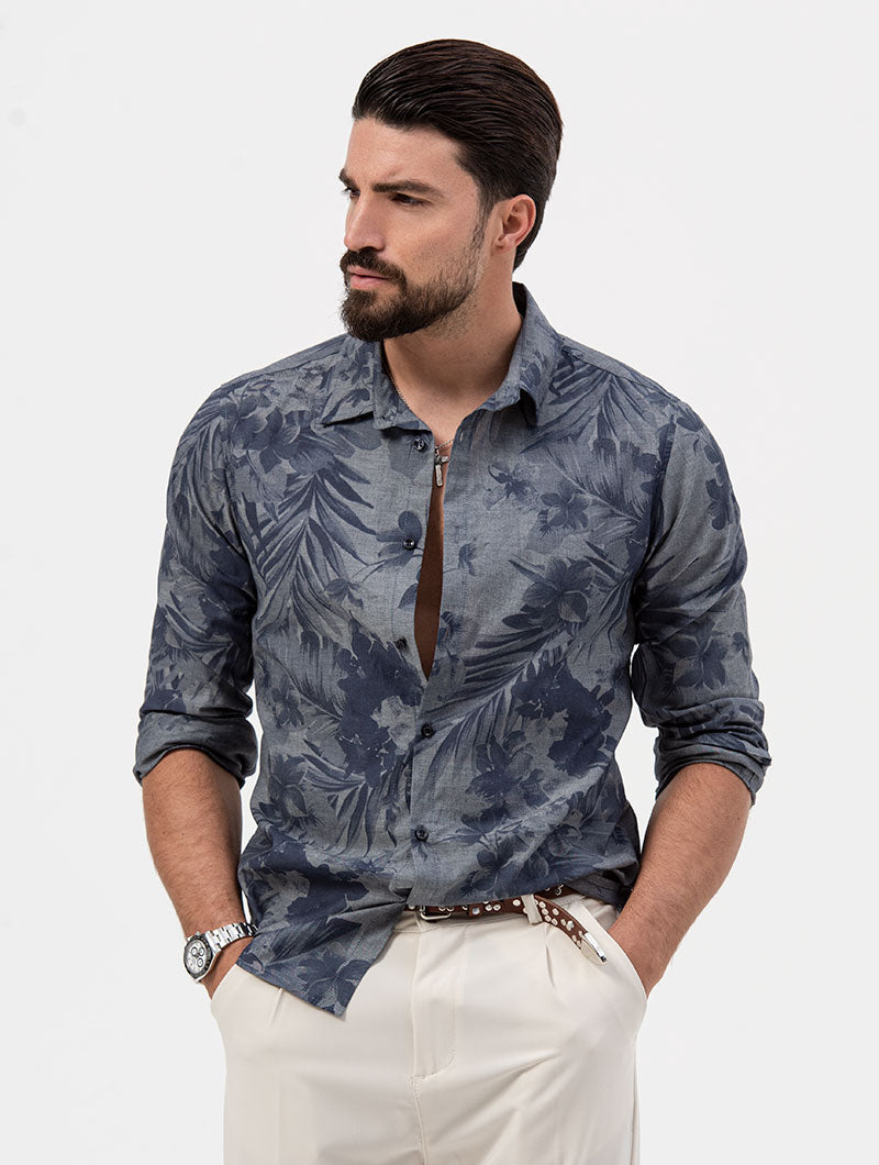 LILO PRINTED SHIRT IN BLUE