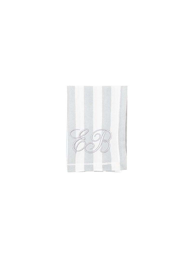 NOHOW CUSTOMISED STRIPED NAPKIN IN GREY AND WHITE