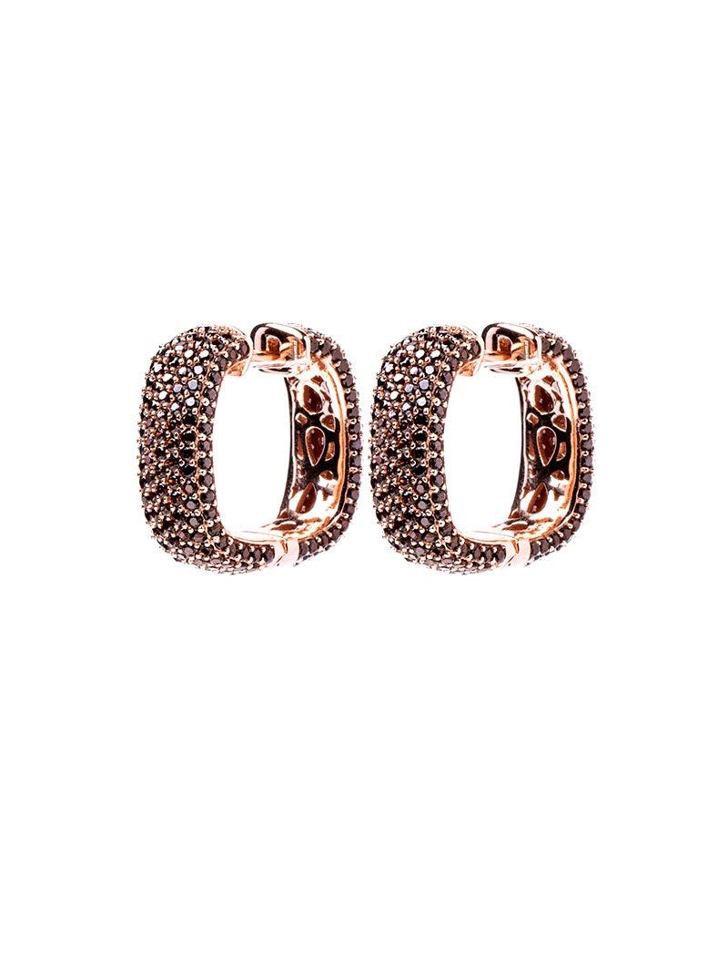 Quiges oro rosa in acciaio INOX 12 mm zircone mini moneta orecchini a goccia e portamonete con chiusura ad amo e Acciaio inossidabile, colore: Brown, cod. ECOS315 Quiges oro rosa in acciaio INOX 12 mm zircone mini moneta orecchini a goccia e portamonete con chiusura ad amo e Acciaio inossidabile, colore: Brown, cod. ECOS315