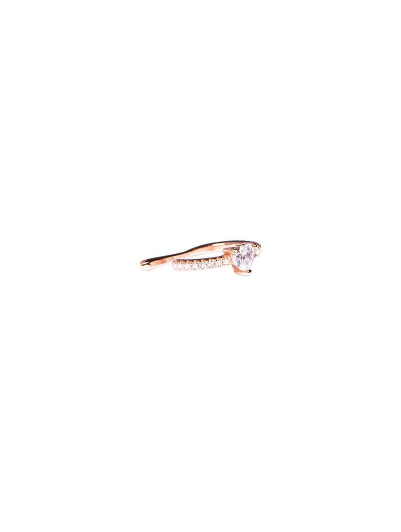 KATE EARCUFF IN ROSE GOLD WITH HEART SHAPED ZIRCON