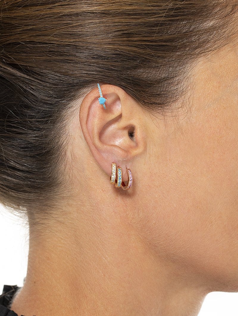 JODIE EARRING IN ROSE GOLD WITH ROSE ZIRCONS