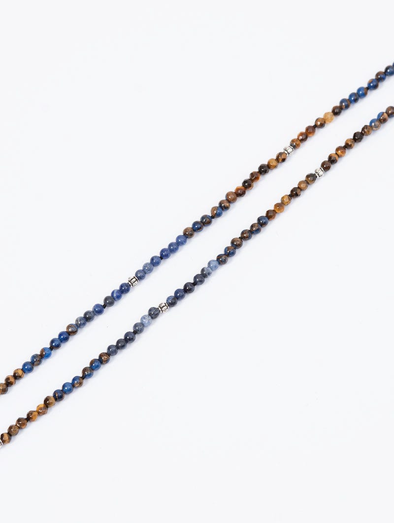 ASIF NECKLACE IN BROWN AND BLUE