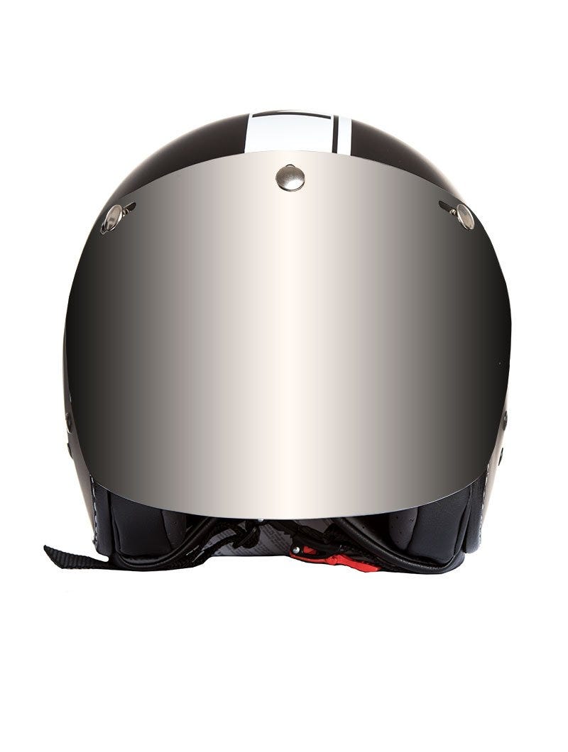 Casco negro mate con visera online negra