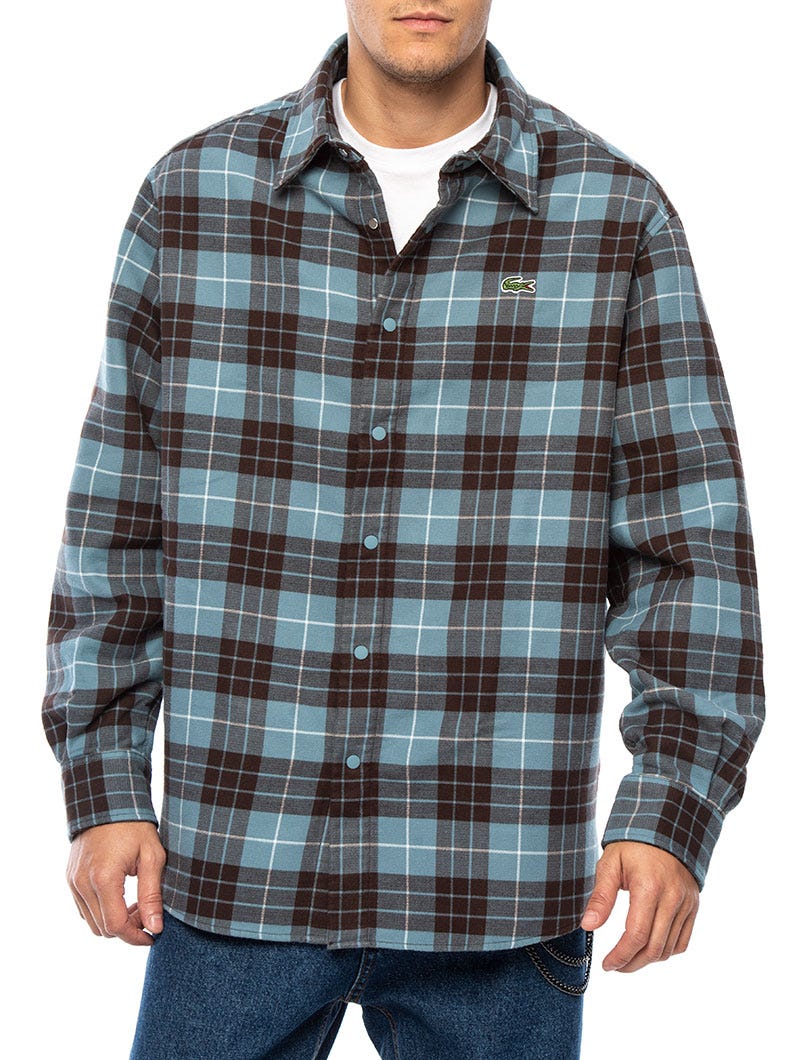 LIVE CAMICIA OVERSIZE A QUADRI - Main Image