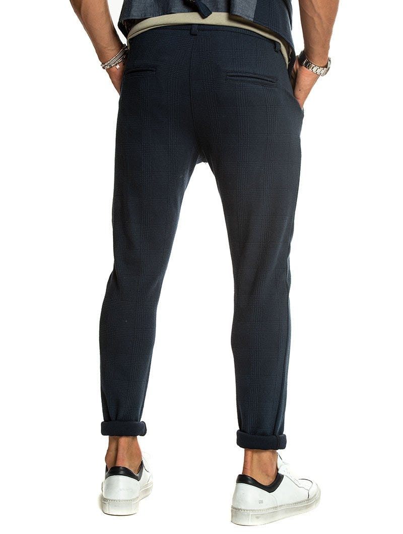 BERNY SQUARED PANTS IN BLUE NAVY