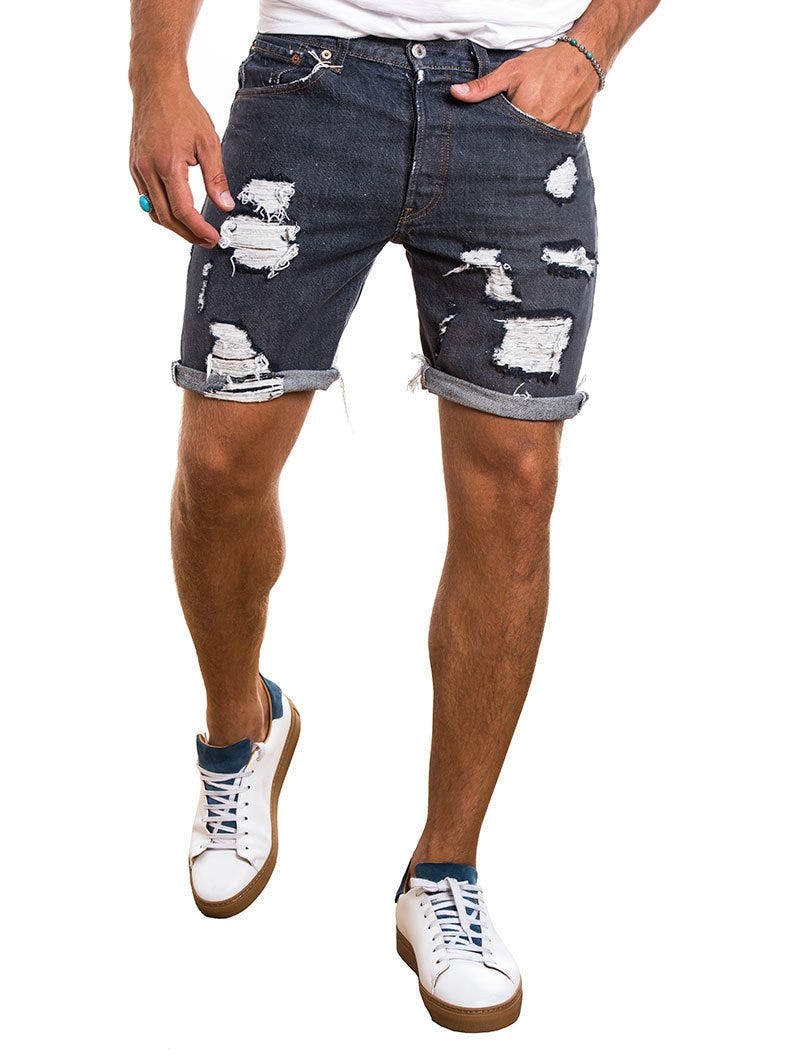 Levi's 501 distressed denim shorts online