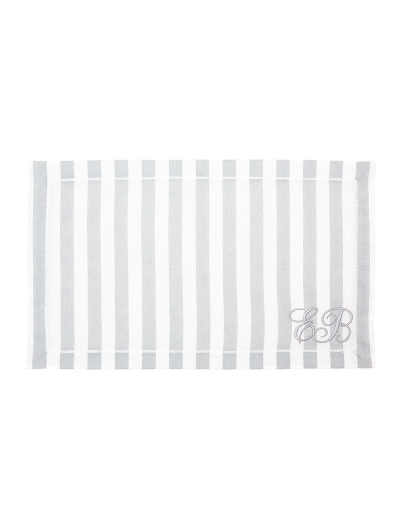 NOHOW CUSTOMISED STRIPED PLACEMAT IN GREY AND WHITE UNICA