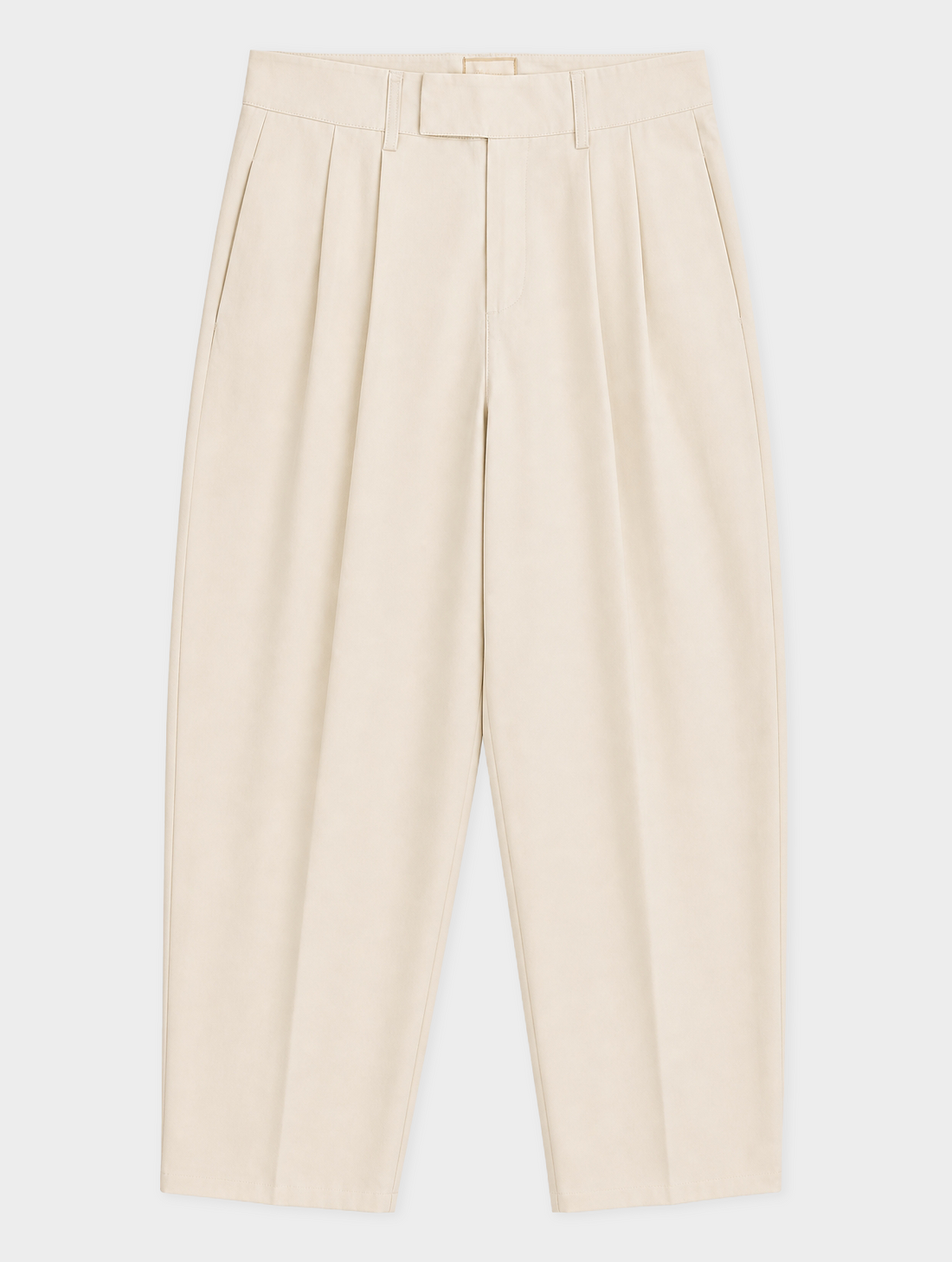 CASUAL PANTS IN CREAM WITH PINCES