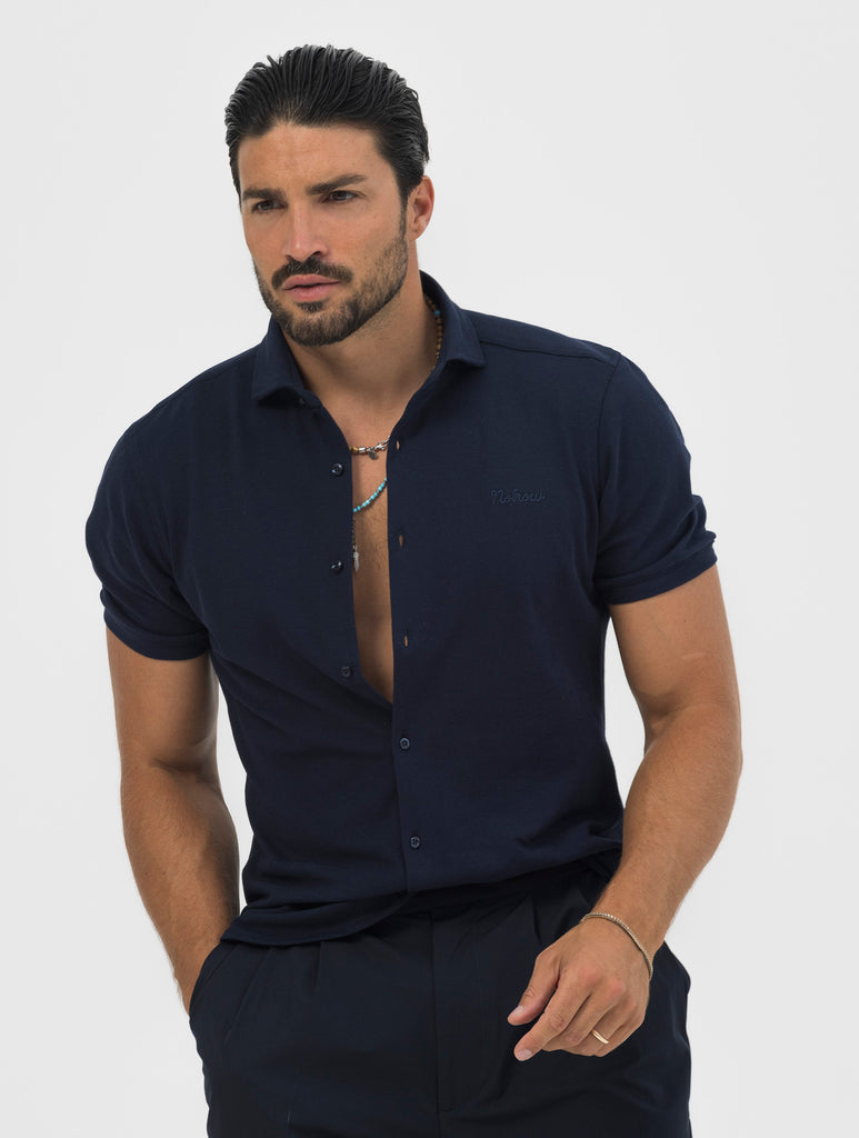 DUSTIN CAMICIA A MANICHE CORTE BLU