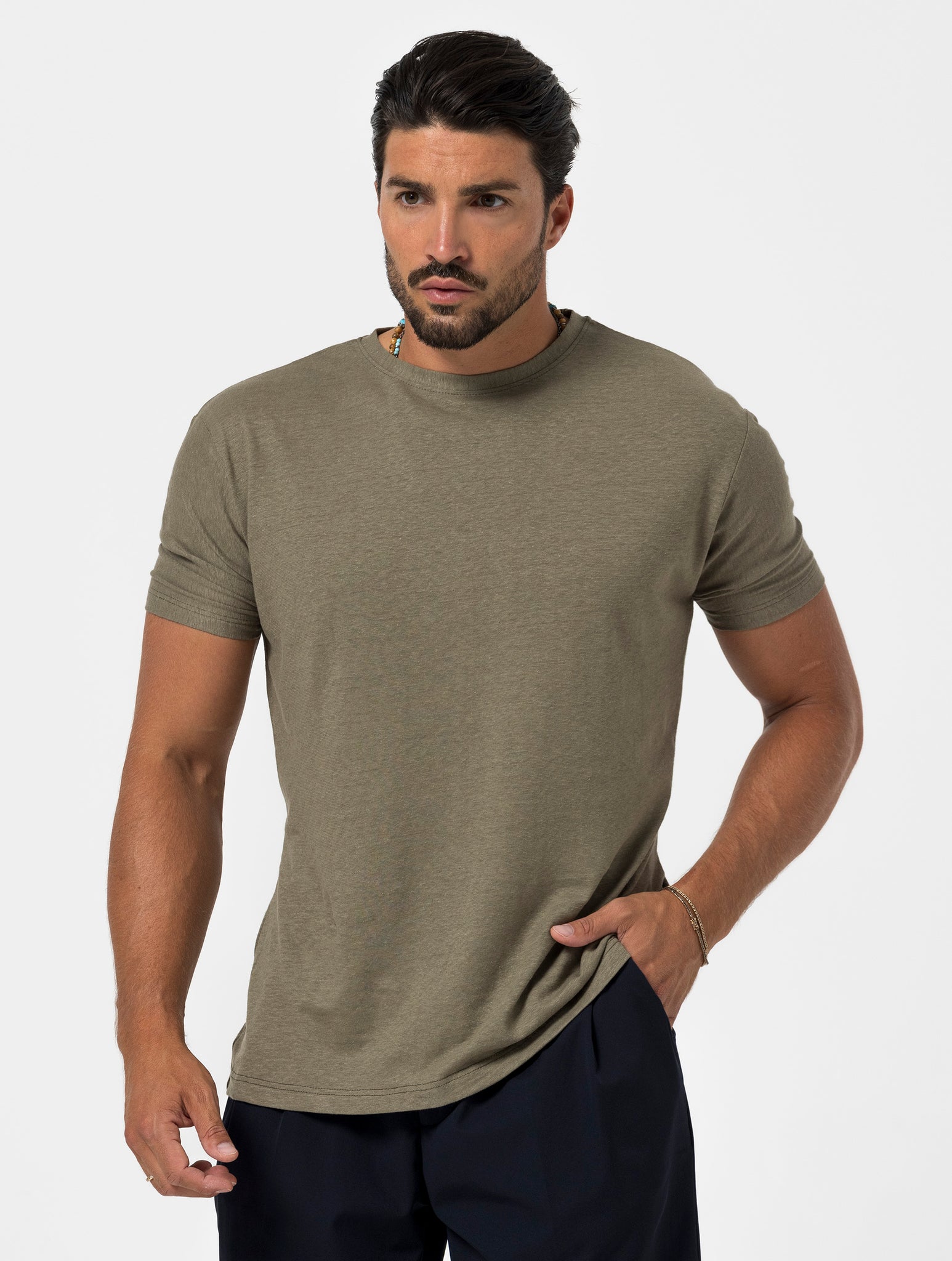 LEPUS GRÜNES LINEN T-SHIRT