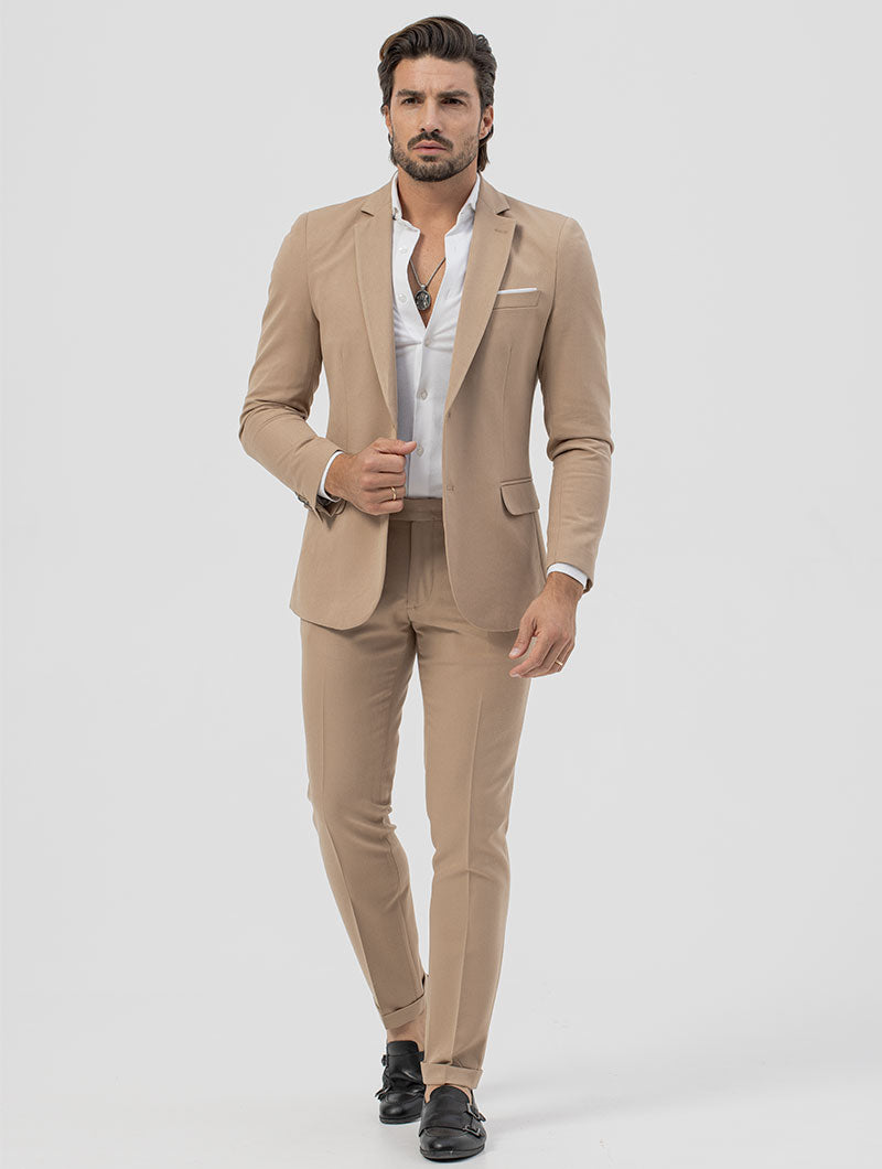 CORTINA SINGLE BREASTED SUIT IN BEIGE