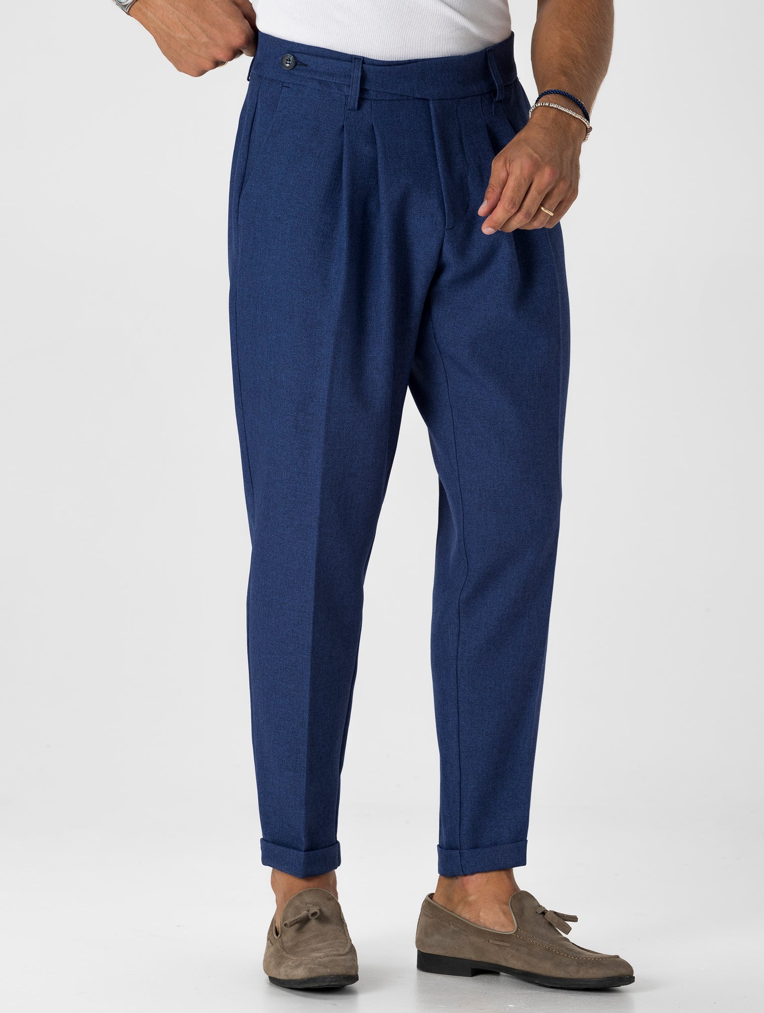 KENJI  PANTALON DE CÉRÉMONIE BLEU