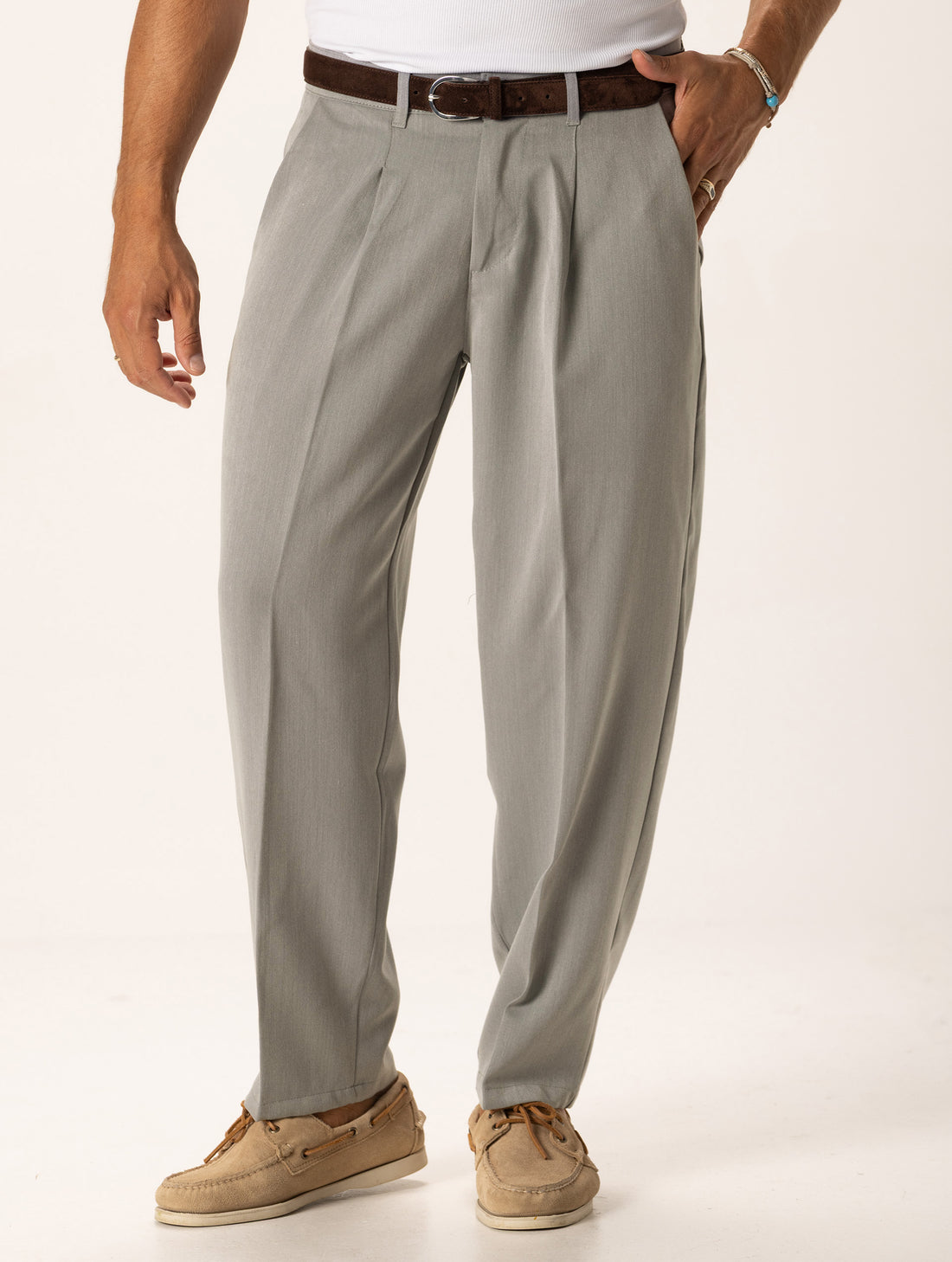 JORDAN CASUAL PANTS IN GREIGE