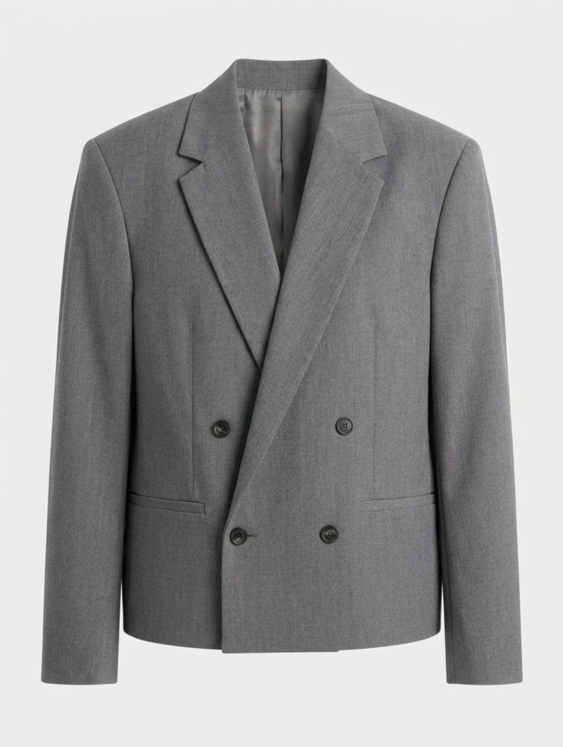 CROPPED BLAZER IN GREY