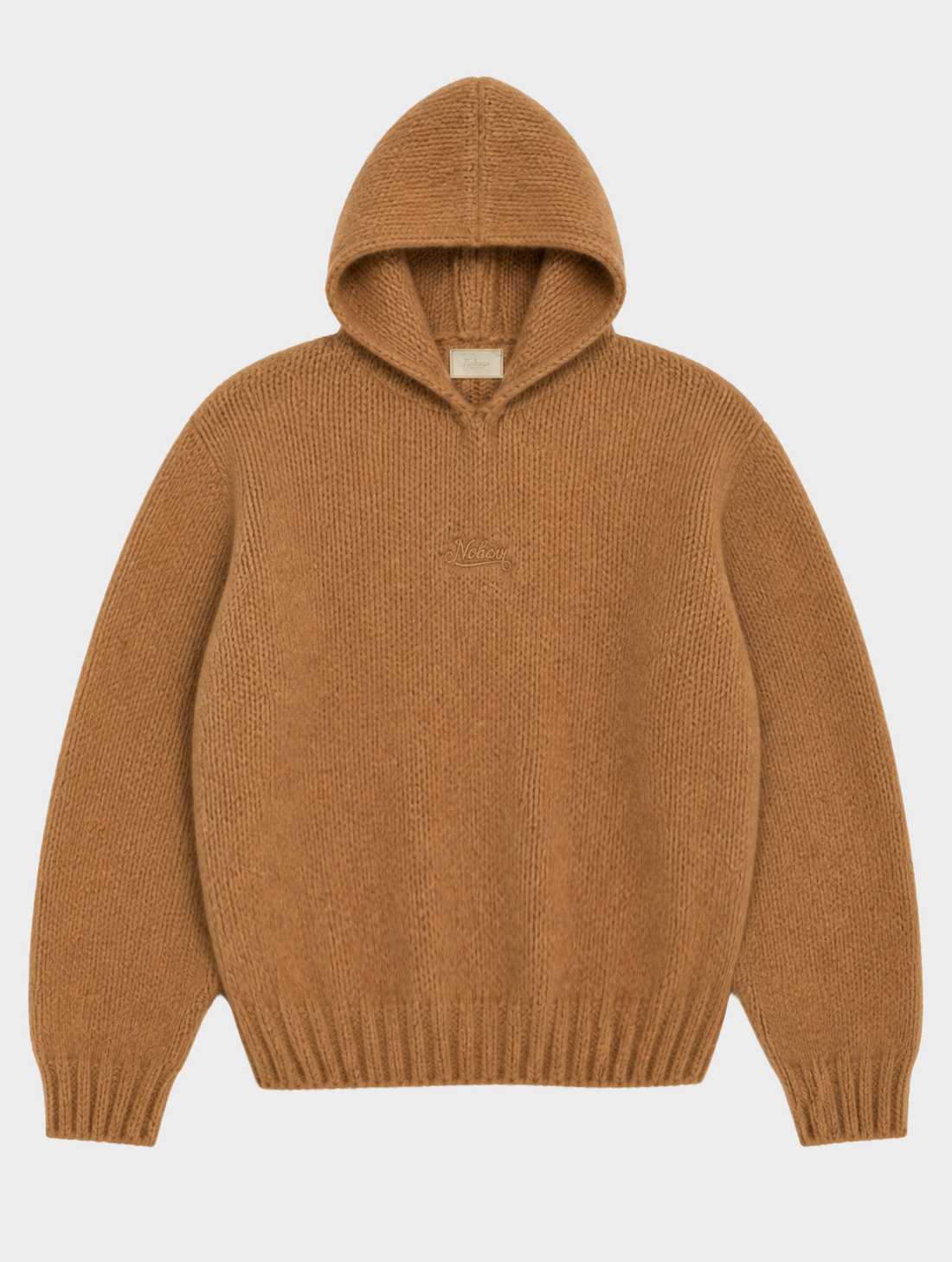 RELAXED HOODIE SWEATER IN CAMEL