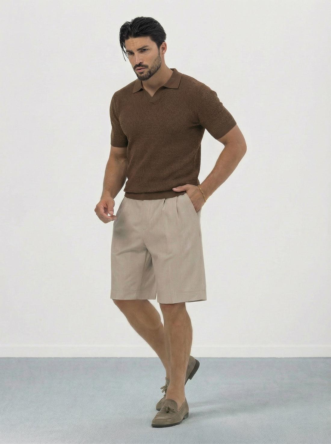 NICK PANTALÓNES CORTOS DE ETIQUETA BEIGE