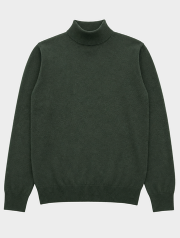 SLIM-FIT-ROLLKRAGENPULLOVER IN GRÜN