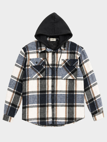 CHAQUETA A CUADROS AZUL Y BLANCA