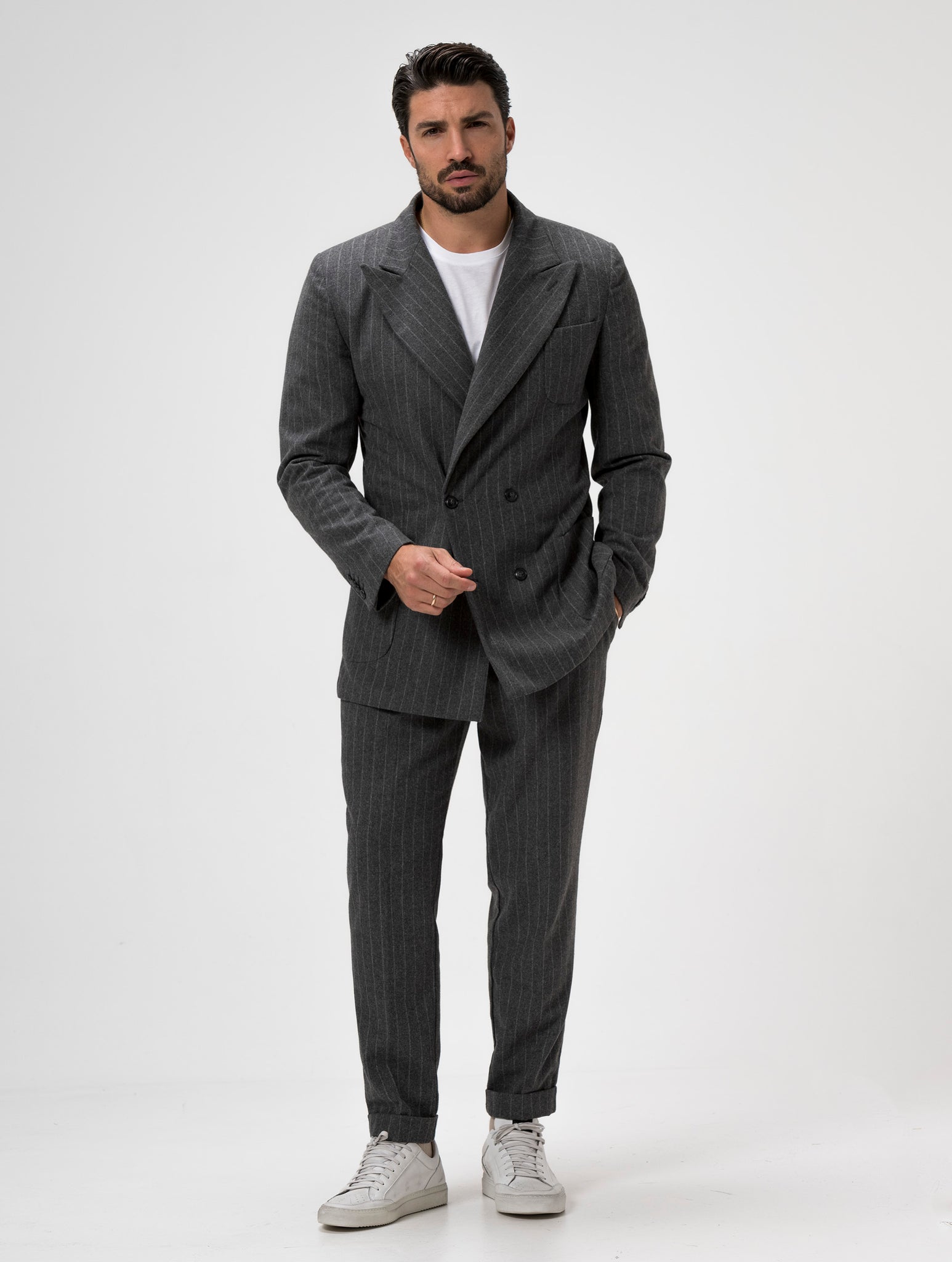 GARY 2.0 BLAZER EN FLANELLE GRIS