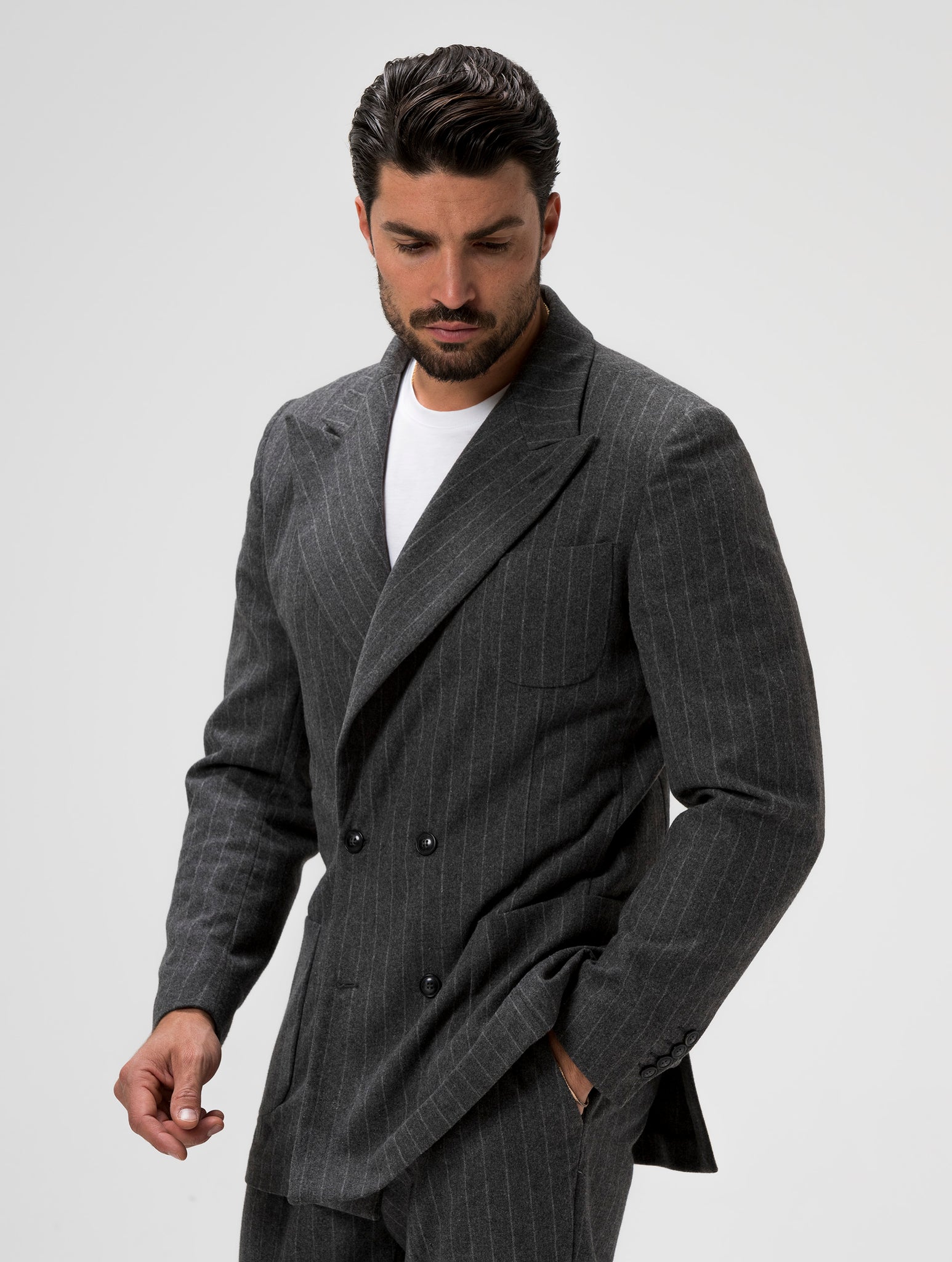 GARY 2.0 BLAZER EN FLANELLE GRIS