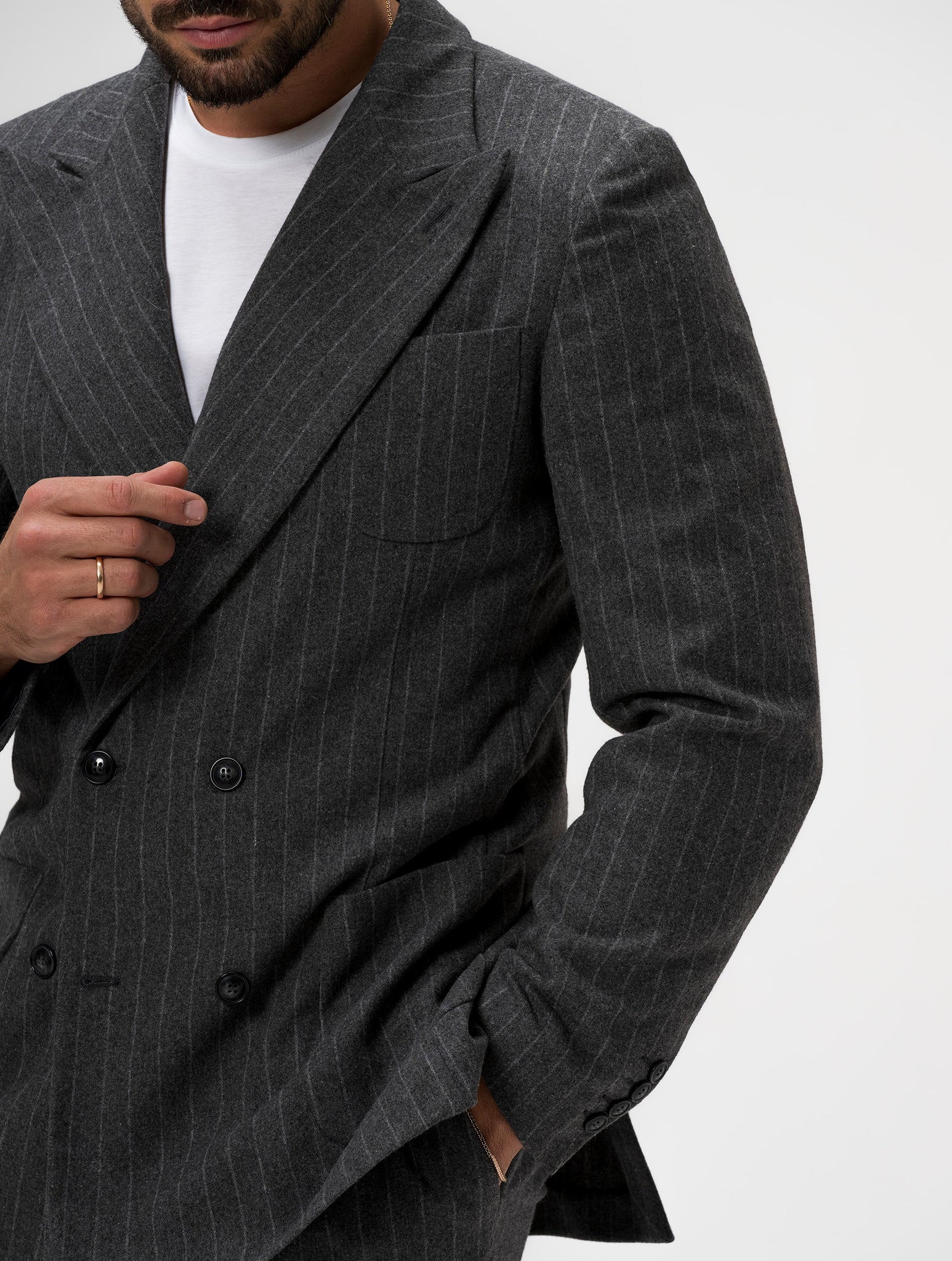 GARY 2.0 BLAZER EN FLANELLE GRIS