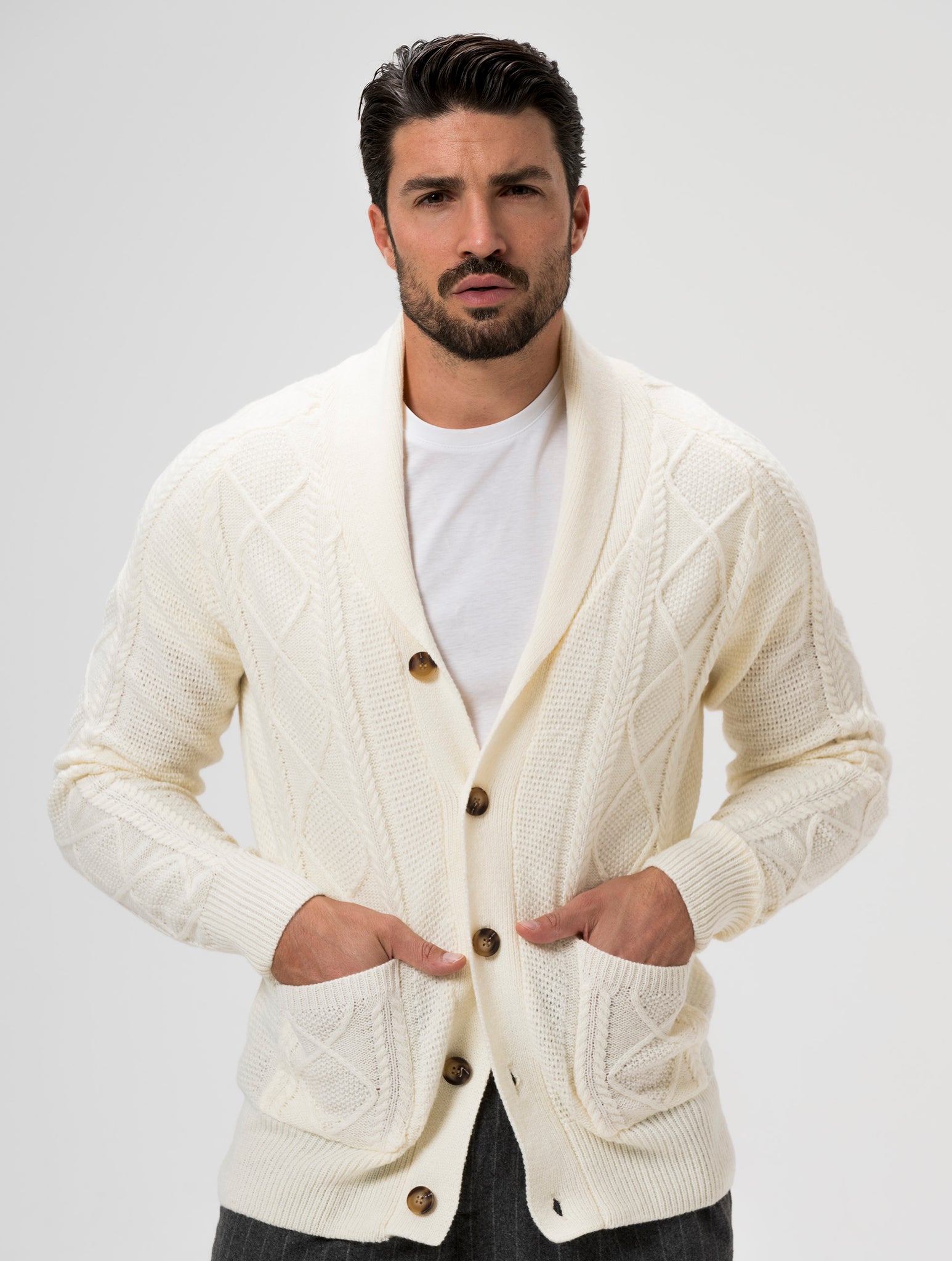 HARVEY CARDIGAN IN WHITE