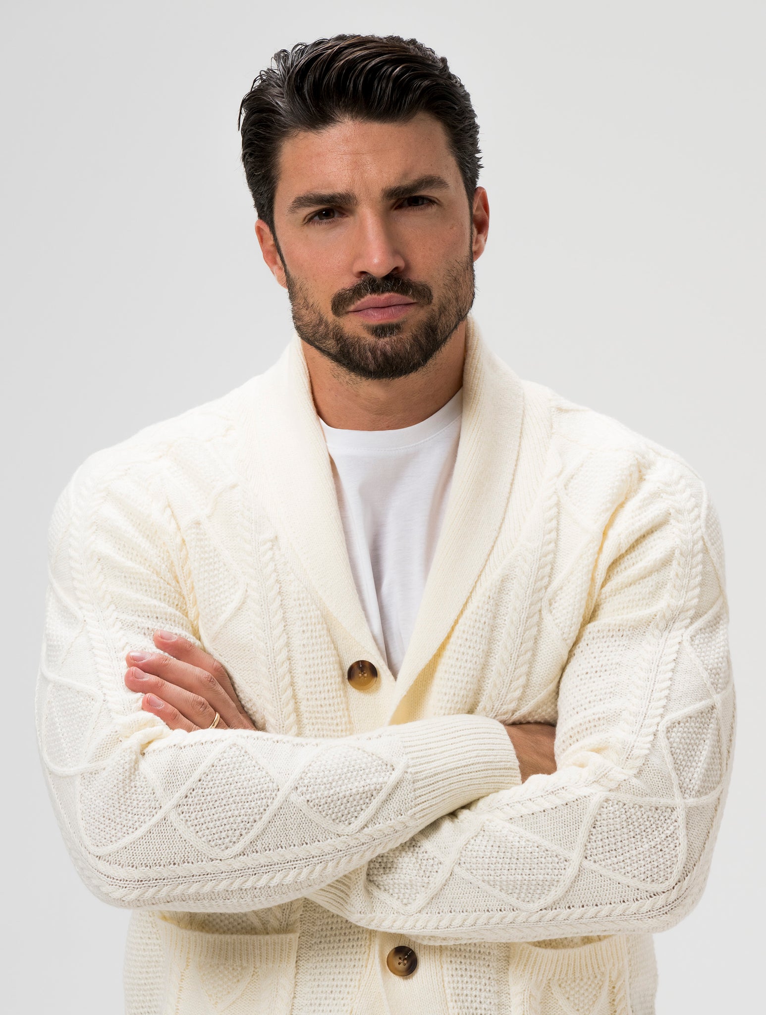 HARVEY CARDIGAN IN WHITE