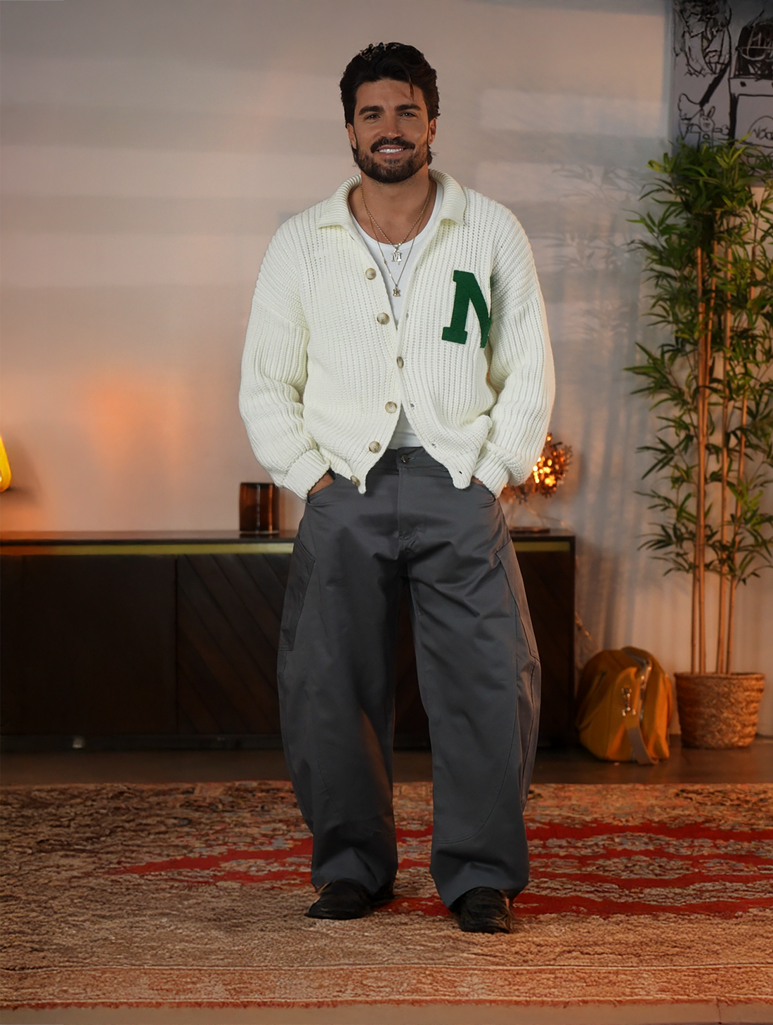 YASUO PANTALONES CARGO COLOR FERRO