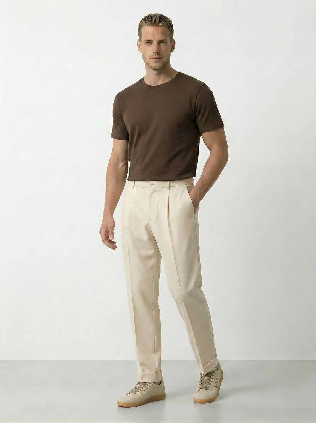 BEN FORMAL PANTS IN CREAM